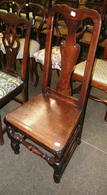 Lot 859 - Early 18th century oak high back chair