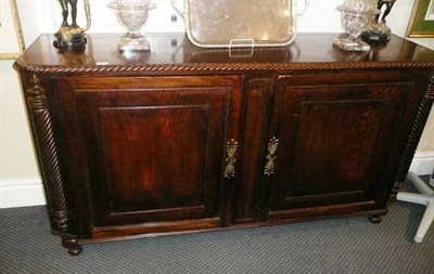 Lot 885 - Pair of mahogany side cabinets