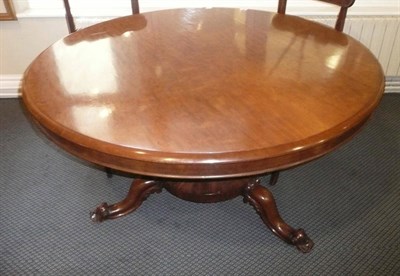 Lot 891 - Victorian mahogany circular breakfast table