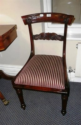 Lot 893 - Set of four William IV rosewood dining chairs