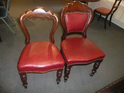 Lot 898 - A set of twelve Victorian mahogany dining chairs and two others