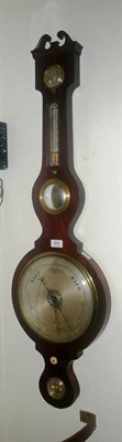 Lot 903 - A rosewood wheel barometer