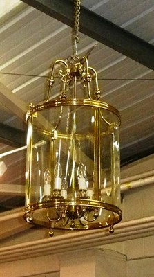 Lot 908 - Georgian style lantern with brass fitting