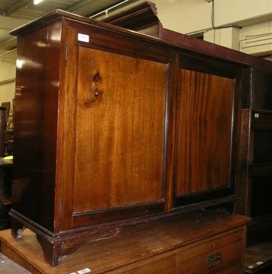 Lot 953 - Mahogany two door shoe cupboard