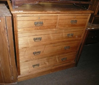 Lot 954 - Edwardian ash straight fronted chest