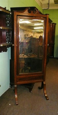 Lot 966 - 19th century inlaid mahogany cheval mirror