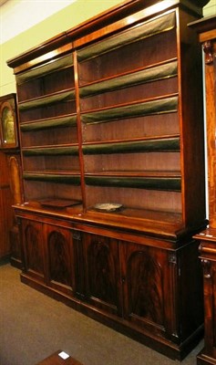 Lot 981 - 19th century mahogany bookcase (two wings joined)