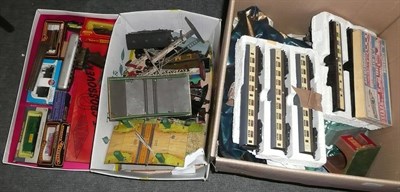 Lot 1001 - A Collection of Hornby 'O' Gauge Trains and Accessories, including  an early carriage in LMS...