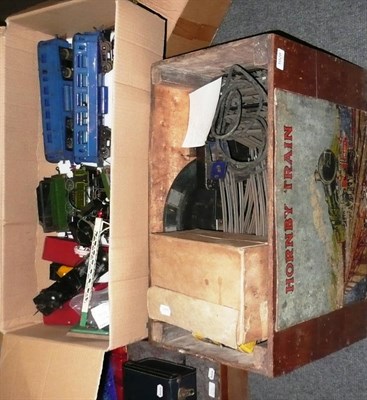 Lot 1028 - A Collection of Hornby 'O' Gauge Trains and Accessories, including an electric 0-4-0 locomotive...