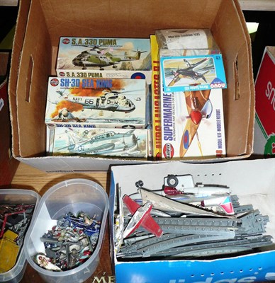 Lot 1055 - Eleven Boxed Unmade Plastic Model Kits of Aircraft and Ships by Airfix, Heller & Revell; Other...