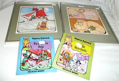 Lot 1063 - Two Original Colour Illustrations for Bagpuss Beginners Books by Peter Firmin 1975, both...