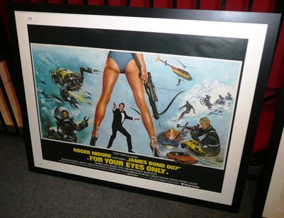 Lot 1088 - An Original Lithographed James Bond Film Poster - For Your Eyes Only, quad size, printed by...