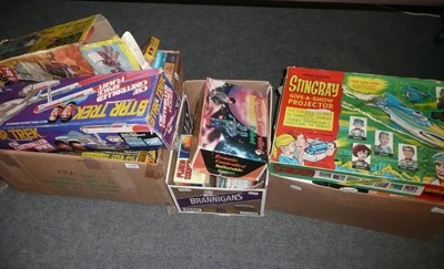 Lot 1089 - A Collection of Plastic Toys, mainly boxed, including model kits, Stingray & Jungle Book...