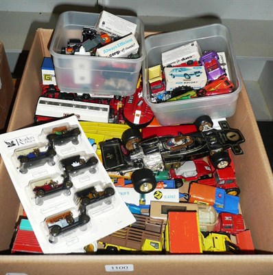 Lot 1100 - A Collection of Unboxed Diecast Vehicles, including a Matchbox Superfast carry case with...