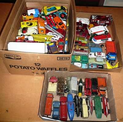 Lot 1106 - A Collection of Playworn Diecast Vehicles, makers include Dinky, Corgi, Matchbox and Polistil,...