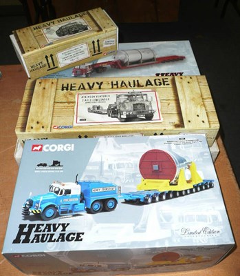 Lot 1117 - Five Boxed Corgi Limited Edition Heavy Haulage Wagons - Econofreight Heavy Transport 18001,...