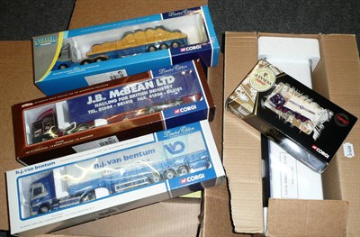 Lot 1119 - Eight Boxed Corgi Limited Edition Commercial Vehicles - BRS AEC Mercury Tilt Trailer 22201,...