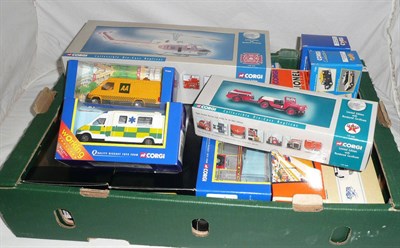 Lot 1121 - Sixteen Boxed Corgi Emergency Vehicles, including two Die-Cast Collectables Range Fire Engines, two