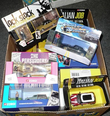 Lot 1123 - Nineteen Boxed Corgi TV Related Car Sets, including Only Fools & Horses, Heartbeat, James Bond,...