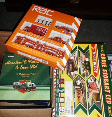 Lot 1135 - Four Boxed Corgi Commercial Vehicle Sets - Scania & Stobart limited edition CC99155, Norfolk...