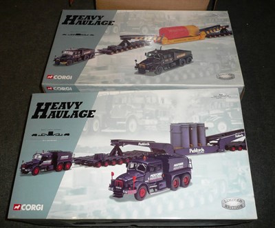 Lot 1137 - Two Large Boxed Corgi Limited Edition Heavy Haulage Sets:- Pickfords Industrial Ltd 18005;...