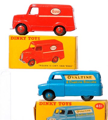 Lot 1146 - Two Boxed Dinky Advertising Vans:- Trojan 15cwt 'Esso' Van No.450, with red body white stripe,...