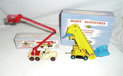 Lot 1152 - Two Boxed Dinky Supertoys:- Commercial Servicing Platform Vehicle No.977, with cream and red...