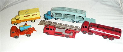 Lot 1154 - Five Dinky Supertoys Commercial Vehicles:- Bedford Pallet Jekta Van No.930; Leyland Octopus...