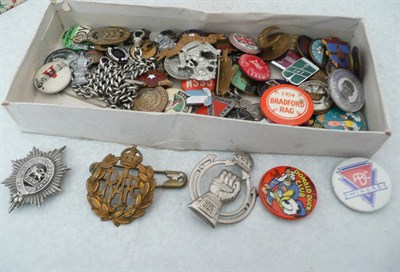 Lot 1171 - A Collection of Lapel Badges, including military, motoring, football and TV related, Butlins etc