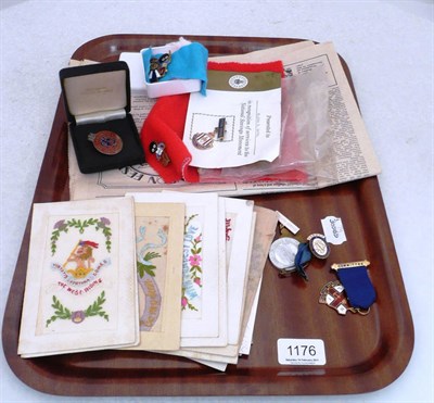 Lot 1176 - Mixed Collectables, including ten enamelled Robertsons golly badges, national savings badges, eight