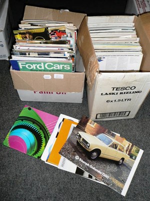 Lot 1204 - A Large Collection of Car Brochures, Books and Manuals, together with other motoring...