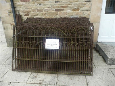 Lot 1505 - Quantity of 19th century metal fencing