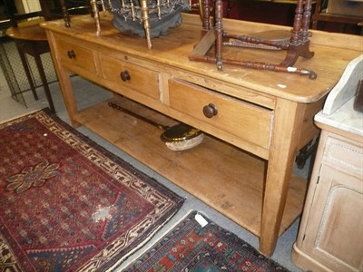 Lot 1603 - 19th century pine dresser fitted with three drawers