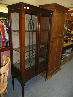 Lot 1605 - Mahogany display cabinet