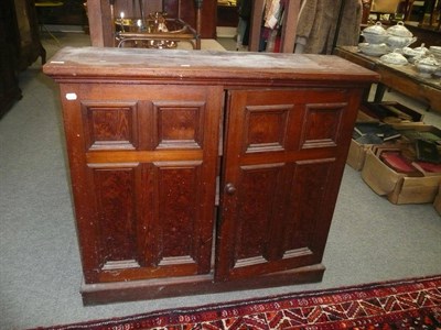 Lot 1610 - Pitch pine two door cupboard