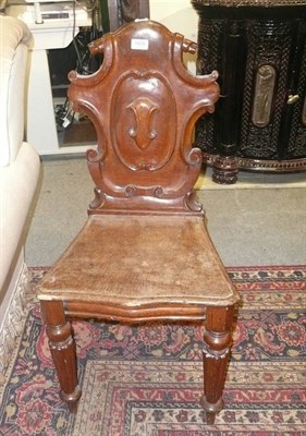 Lot 1659 - Victorian carved oak hall chair circa 1860