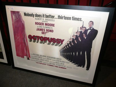 Lot 1088A - An Original Lithographed James Bond Film Poster - Octopussy, quad size, printed by W.E. Berry...