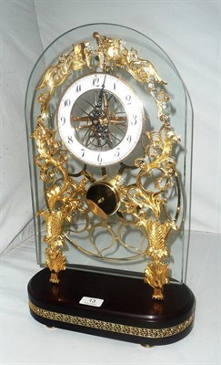 Lot 13 - A modern great wheel mantel clock