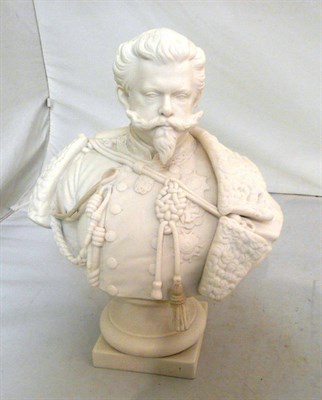 Lot 14 - Parian 'Minton' bust of Victor Emmanuel II King of Italy, modelled by C Marochetti