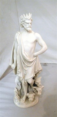 Lot 20 - Parian figure of 'Pluto' with Cerberus at his feet, circa 1860