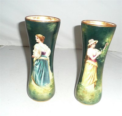 Lot 49 - A pair of Royal Bonn vases, circa 1900 (one a.f.)