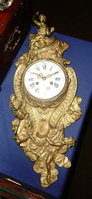 Lot 68 - French gilt wall clock