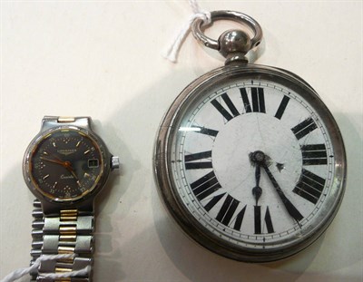 Lot 88 - A Longines wristwatch and a pocket watch