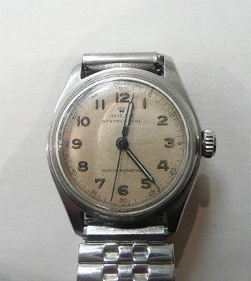Lot 109 - A steel wristwatch signed Rolex Oyster Royal
