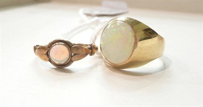 Lot 118 - Two opal rings
