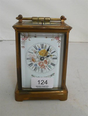 Lot 124 - Two train French carriage clock