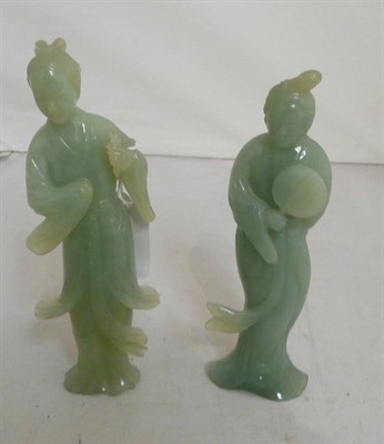 Lot 130 - A pair of Chinese Bowenite figures