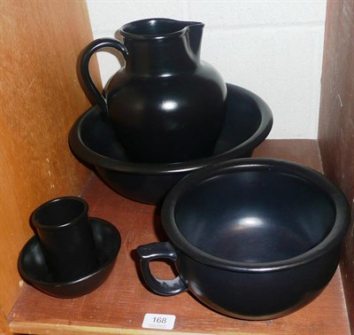 Lot 168 - A Bourne Denby five piece wash set