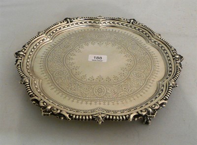 Lot 188 - A silver salver, 35oz