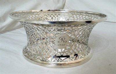 Lot 205 - Silver pierced basket